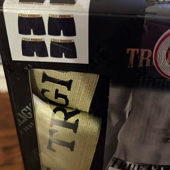 True Religion ALL BLACK MODAL Boxer Briefs MEDIUM - Picture 4 of 7